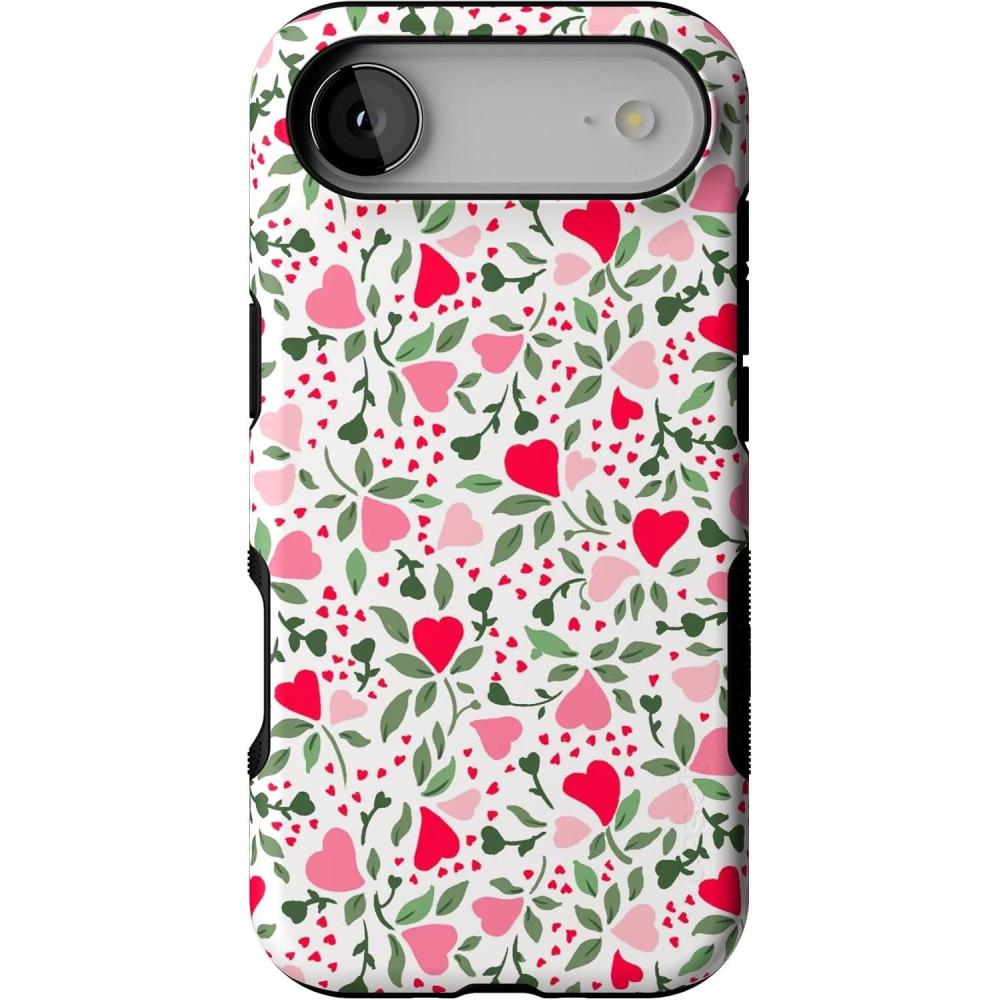 imageCasely iPhone 17 Air Case  Taupe on Nude  Compatible with MagSafe  Bold Protective DesignVines of Love  Floral Heart