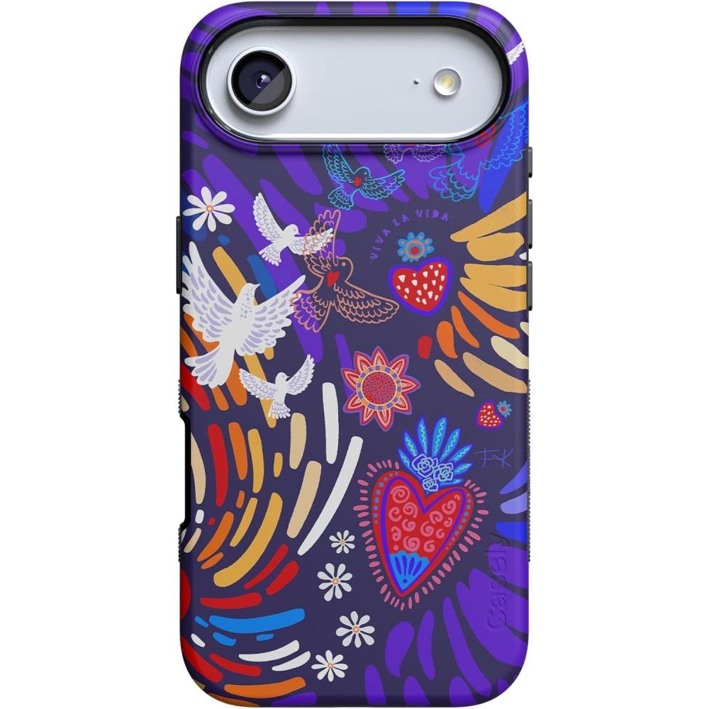 imageCasely iPhone 17 Air Case  Taupe on Nude  Compatible with MagSafe  Bold Protective DesignViva La Vida  Frida Kahlo Collage