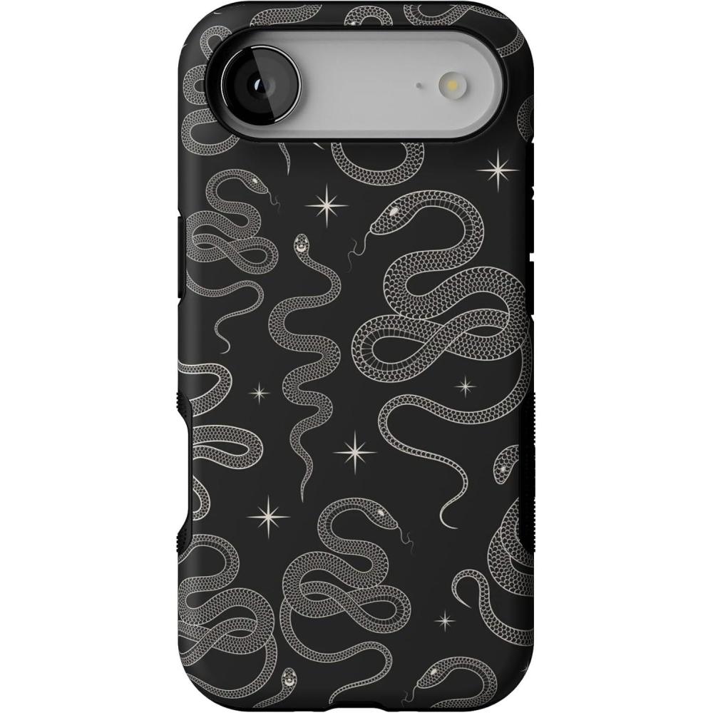imageCasely iPhone 17 Air Case Taupe on Nude Compatible with MagSafe Bold Protective DesignWere Ready For It Black Serpent