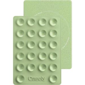 Casely Grippy Kiwi Kiss | Lime Green Glitter | MagSafe Compatible Cell Phone Mount Silicone Suction Cup Sticky Phone Holder and Stand