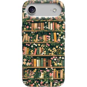 Casely iPhone 17 Air Case | Coastal Checkers | Pura Vida | Compatible with MagSafe | Classic Ultra Slim Design(Book Nook | Floral Library)