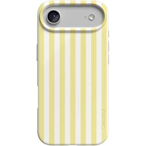 Casely iPhone 17 Air Case | Coastal Checkers | Pura Vida | Compatible with MagSafe | Classic Ultra Slim Design(Butter Yellow Stripes | Sunday Best)