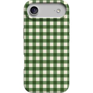 Casely iPhone 17 Air Case | Coastal Checkers | Pura Vida | Compatible with MagSafe | Classic Ultra Slim Design(Checked Twice | Green Plaid)