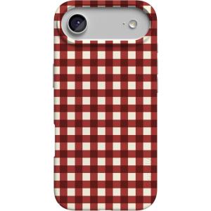 Casely iPhone 17 Air Case | Coastal Checkers | Pura Vida | Compatible with MagSafe | Classic Ultra Slim Design(Checked Twice | Red Plaid)