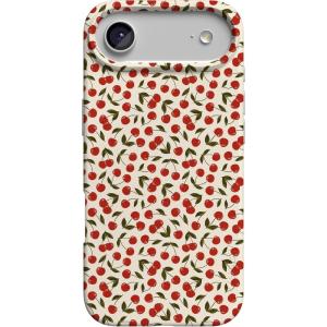 Casely iPhone 17 Air Case | Coastal Checkers | Pura Vida | Compatible with MagSafe | Classic Ultra Slim Design(Cherry on Top | Red Cherries)