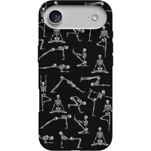 Casely iPhone 17 Air Case | Coastal Checkers | Pura Vida | Compatible with MagSafe | Classic Ultra Slim Design(Corpse Pose | Skeleton Yoga)