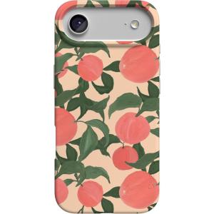 Casely iPhone 17 Air Case | Coastal Checkers | Pura Vida | Compatible with MagSafe | Classic Ultra Slim Design(Feeling Peachy | Blush Vines)
