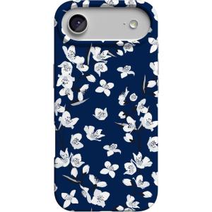 Casely iPhone 17 Air Case | Coastal Checkers | Pura Vida | Compatible with MagSafe | Classic Ultra Slim Design(Floral Forest | Navy Cherry Blossom Floral)