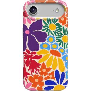 Casely iPhone 17 Air Case | Coastal Checkers | Pura Vida | Compatible with MagSafe | Classic Ultra Slim Design(Flower Patch | Multi-Color Floral)
