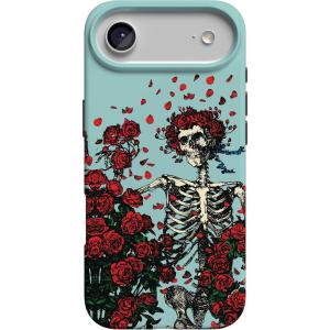 Casely iPhone 17 Air Case | Coastal Checkers | Pura Vida | Compatible with MagSafe | Classic Ultra Slim Design(Forever Grateful | Grateful Dead Skeleton Floral)