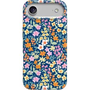 Casely iPhone 17 Air Case | Coastal Checkers | Pura Vida | Compatible with MagSafe | Classic Ultra Slim Design(Full Bloom | Navy Floral)
