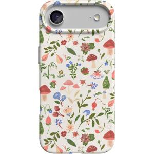 Casely iPhone 17 Air Case | Coastal Checkers | Pura Vida | Compatible with MagSafe | Classic Ultra Slim Design(Garden Party | Mushroom Floral)