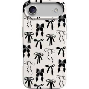 Casely iPhone 17 Air Case | Coastal Checkers | Pura Vida | Compatible with MagSafe | Classic Ultra Slim Design(Goth Girlie | Black Bows)