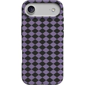 Casely iPhone 17 Air Case | Coastal Checkers | Pura Vida | Compatible with MagSafe | Classic Ultra Slim Design(Harlequin Midnight Diamond | Black and Purple)