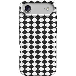 Casely iPhone 17 Air Case | Coastal Checkers | Pura Vida | Compatible with MagSafe | Classic Ultra Slim Design(Harlequin Salem Diamond | Black and White)