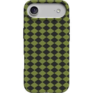 Casely iPhone 17 Air Case | Coastal Checkers | Pura Vida | Compatible with MagSafe | Classic Ultra Slim Design(Harlequin Wicked Diamond | Black and Green)