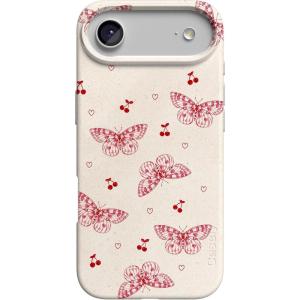 Casely iPhone 17 Air Case | Coastal Checkers | Pura Vida | Compatible with MagSafe | Classic Ultra Slim Design(Heart Flutters | Butterfly)