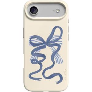Casely iPhone 17 Air Case | Coastal Checkers | Pura Vida | Compatible with MagSafe | Classic Ultra Slim Design(Heartstrings | Blue Bow)