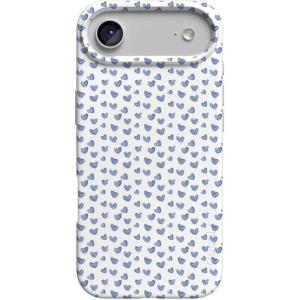 Casely iPhone 17 Air Case | Coastal Checkers | Pura Vida | Compatible with MagSafe | Classic Ultra Slim Design(Lovebug | Blue Hearts)