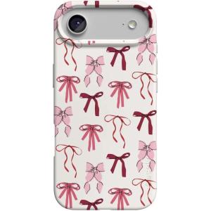 Casely iPhone 17 Air Case | Coastal Checkers | Pura Vida | Compatible with MagSafe | Classic Ultra Slim Design(Lover Girlie | Pink Bows)