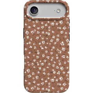 Casely iPhone 17 Air Case | Coastal Checkers | Pura Vida | Compatible with MagSafe | Classic Ultra Slim Design(Mocha Meadow | Tiny Flowers)