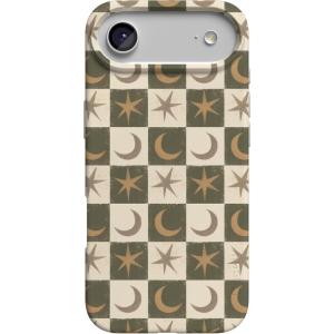 Casely iPhone 17 Air Case | Coastal Checkers | Pura Vida | Compatible with MagSafe | Classic Ultra Slim Design(Mystic Moonstar | Green Celestial)