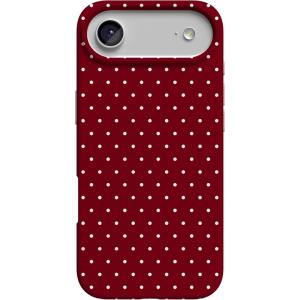 Casely iPhone 17 Air Case | Coastal Checkers | Pura Vida | Compatible with MagSafe | Classic Ultra Slim Design(On the Dot | Maroon Polka Dot)