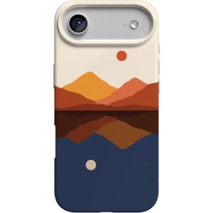 Casely iPhone 17 Air Case | Coastal Checkers | Pura Vida | Compatible with MagSafe | Classic Ultra Slim Design(Opposites Attract | Day & Night Mountains)