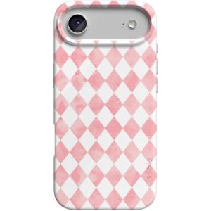 Casely iPhone 17 Air Case | Coastal Checkers | Pura Vida | Compatible with MagSafe | Classic Ultra Slim Design(Queen of Diamonds | Pink Watercolor)
