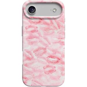 Casely iPhone 17 Air Case | Coastal Checkers | Pura Vida | Compatible with MagSafe | Classic Ultra Slim Design(Sealed with a Kiss | Pink Lipstick)