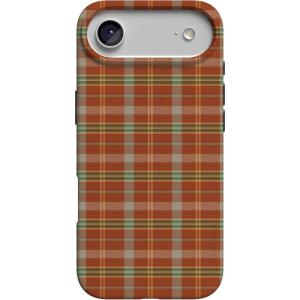 Casely iPhone 17 Air Case | Coastal Checkers | Pura Vida | Compatible with MagSafe | Classic Ultra Slim Design(Spiced Chai | Fall Plaid)