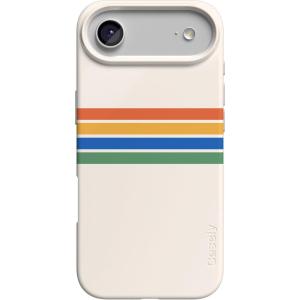 Casely iPhone 17 Air Case | Coastal Checkers | Pura Vida | Compatible with MagSafe | Classic Ultra Slim Design(Totally Groovy | Rainbow Stripes Color Block)