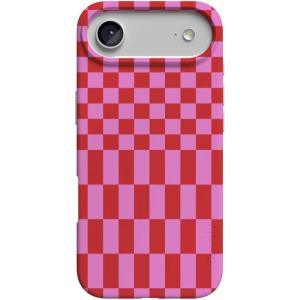 Casely iPhone 17 Air Case | Coastal Checkers | Pura Vida | Compatible with MagSafe | Classic Ultra Slim Design(Vibe Check | Pink Checkerboard)