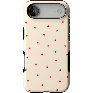Casely iPhone 17 Air Case | Taupe on Nude | Compatible with MagSafe | Bold Protective Design(Be Mine | Tiny Hearts)