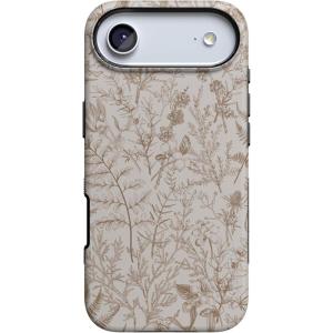 Casely iPhone 17 Air Case | Taupe on Nude | Compatible with MagSafe | Bold Protective Design(Beige Garden | Neutral Floral)