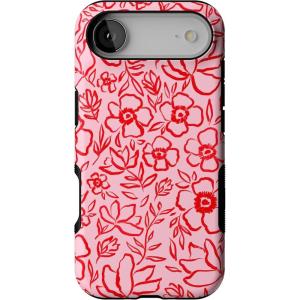 Casely iPhone 17 Air Case | Taupe on Nude | Compatible with MagSafe | Bold Protective Design(Blush Garden | Floral Doodle)