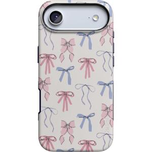 Casely iPhone 17 Air Case | Taupe on Nude | Compatible with MagSafe | Bold Protective Design(Coquette Girlie | Pastel Bows)