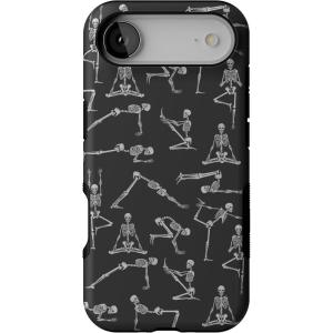 Casely iPhone 17 Air Case | Taupe on Nude | Compatible with MagSafe | Bold Protective Design(Corpse Pose | Skeleton Yoga)