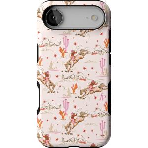 Casely iPhone 17 Air Case | Taupe on Nude | Compatible with MagSafe | Bold Protective Design(Cowgirl Canyon | FashionPass x Casely)