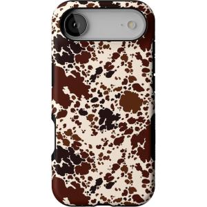 Casely iPhone 17 Air Case | Taupe on Nude | Compatible with MagSafe | Bold Protective Design(Cowgirl Envy | Cow Print)
