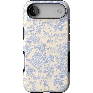 Casely iPhone 17 Air Case | Taupe on Nude | Compatible with MagSafe | Bold Protective Design(Cupid’s Canvas | Periwinkle Floral)