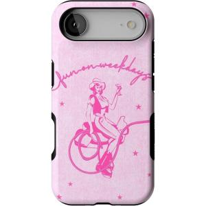 Casely iPhone 17 Air Case | Taupe on Nude | Compatible with MagSafe | Bold Protective Design(Denim Cowgirl | Fun on Weekdays)