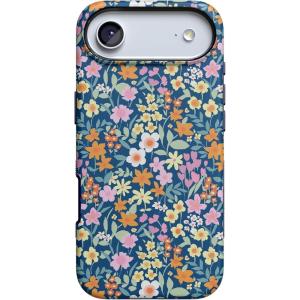 Casely iPhone 17 Air Case | Taupe on Nude | Compatible with MagSafe | Bold Protective Design(Full Bloom | Navy Floral)