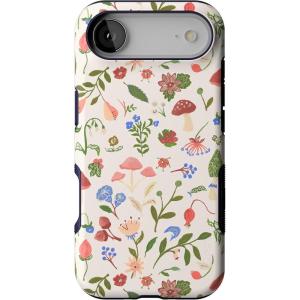 Casely iPhone 17 Air Case | Taupe on Nude | Compatible with MagSafe | Bold Protective Design(Garden Party | Mushroom Floral)