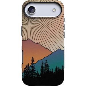 Casely iPhone 17 Air Case | Taupe on Nude | Compatible with MagSafe | Bold Protective Design(Golden Hour | Mountain Sunset)