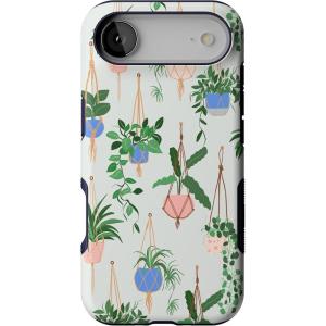 Casely iPhone 17 Air Case | Taupe on Nude | Compatible with MagSafe | Bold Protective Design(Hanging Around | Potted Plants Floral)