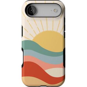 Casely iPhone 17 Air Case | Taupe on Nude | Compatible with MagSafe | Bold Protective Design(Here Comes the Sun | Colorblock Sunset)