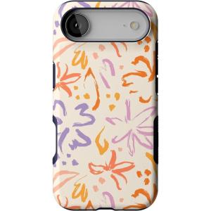 Casely iPhone 17 Air Case | Taupe on Nude | Compatible with MagSafe | Bold Protective Design(Hibiscus Blooms | Hawaiian Floral)