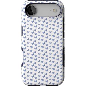 Casely iPhone 17 Air Case | Taupe on Nude | Compatible with MagSafe | Bold Protective Design(Lovebug | Blue Hearts)