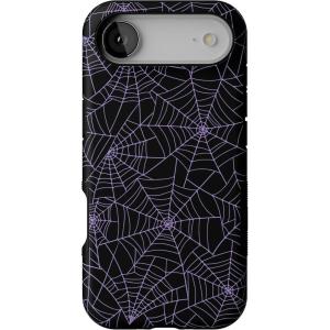 Casely iPhone 17 Air Case | Taupe on Nude | Compatible with MagSafe | Bold Protective Design(Midnight Web | Spider Web)
